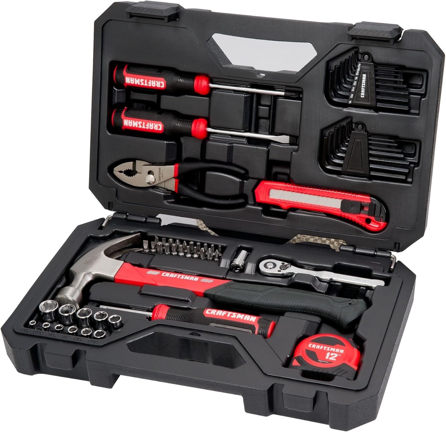 CRAFTSMAN 57-piece mechanics tool set for home repairs